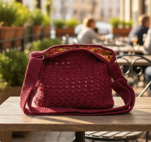 Handmade Crochet Crossbody Bag